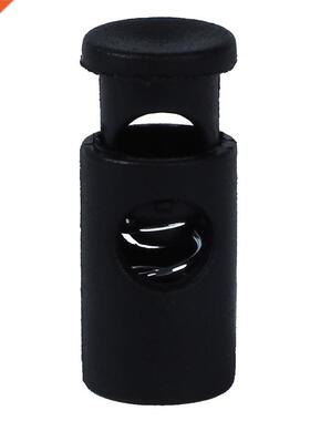 Black Toggle Spring op Single Hole Rope Cord Locks 20 Pcs