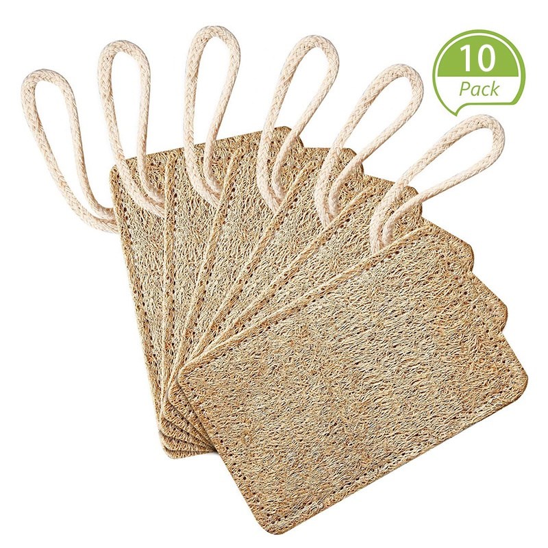 10Pcs Loofah Dish Sponges Dish Washing Cloth Sponge Scrubber