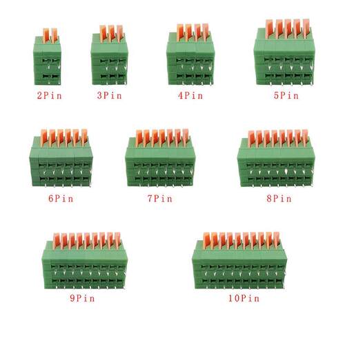 5/10Pcs KF141R KF141V 2.54mm 2/3/4/5/6/7/8/9/10 Pin Spring T