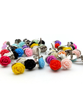30pcs New Design Colorful Flowers Metal Brads Scrapbooking