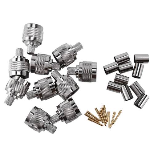 10Pcs N-Type Male Connector 50-5 N Connector RF Coaxial Conn