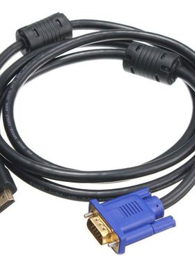 1.8M Blue HDTV HDMI to VGA HD15 Male Adapter Cable Converter