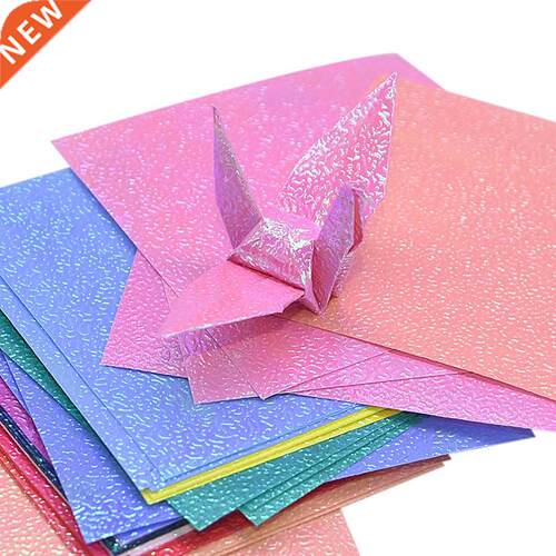 50pcs Multi Size Square Origami Paper Single-sided Glitter F