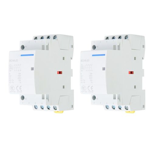 4P 20A 2NO 2NC 24V 220V230V Household AC Contactor DIN Rail