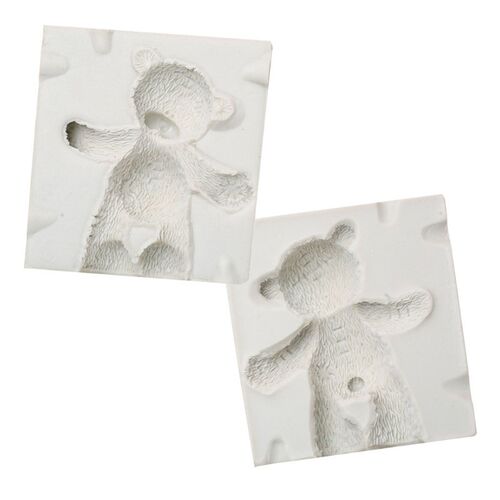 2pcs 3D Bear Shape Silicone Mold Ice Cube Maker Fondant Cake