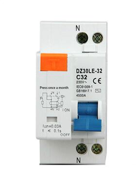 Current Circuit Breaker DZ30LE-32 Residual Circuit Breaker w
