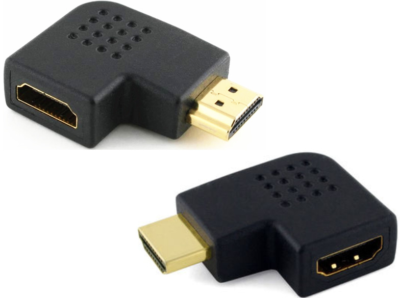 HDMI Male/F Left Angle Port Saver M/F Adapter Vertical Flat