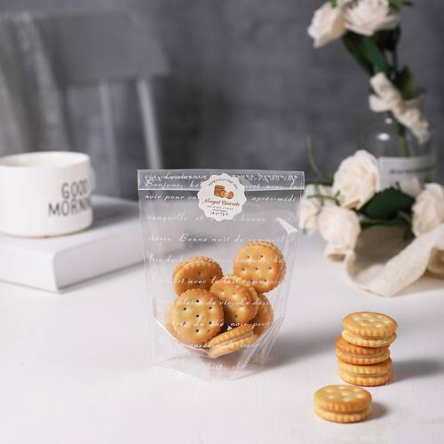 Vertical transparent Madeleine bag toffee cookie can Luli ca