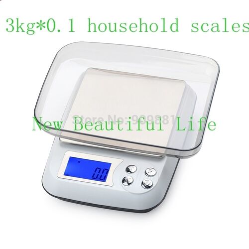 Digital Precise 3000gx0.1g LCD Table Kitchen Scale  Electron