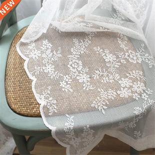 European White lace sheer curtains for living room bedroom