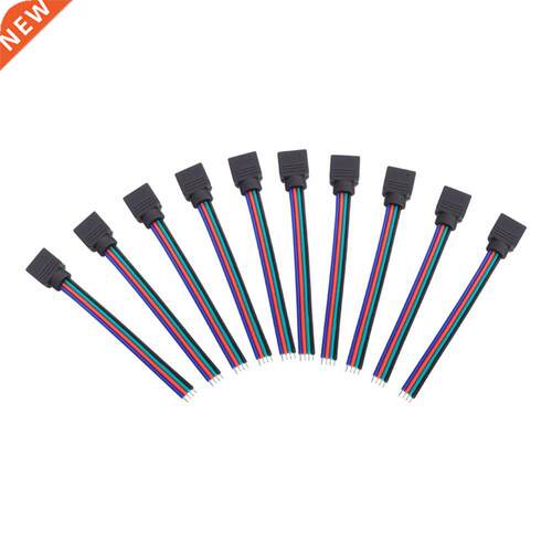 10Pcs 4Pin Male + Female Connector Wire Cable for 3528 5050