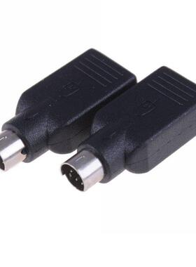 Black 2pcs/lot USB Female To PS2 PS/2 Male Converter Adapter