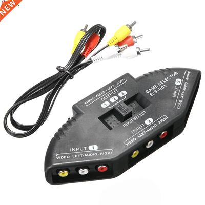 Selector 3 Ports Switcher 3Fach Audio Video Umschalter Verte