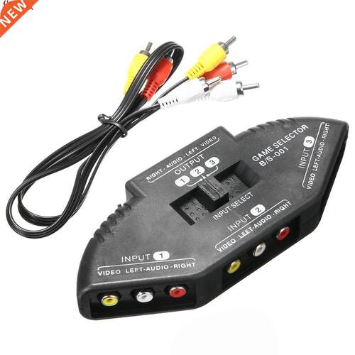 Selector 3 Ports Switcher 3Fach Audio Video Umschalter Verte