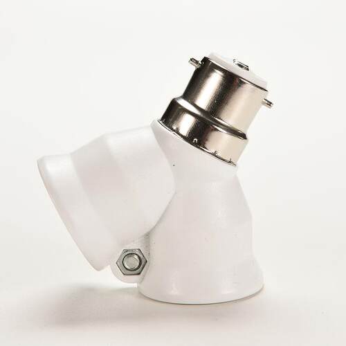 B22 To 2x E27 Bayonet Light Bulb Lamp Converter Adapte Split