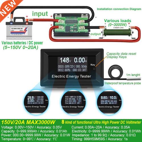 ATORCH DC Current Meters digital voltmeter ammeter voltage a