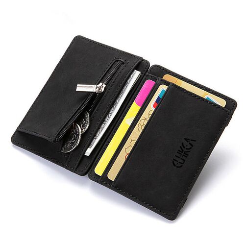 Ultra Thin Mini Wallet Men's Small Wallet Business PU Leathe