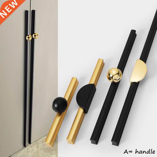 Modern Cabinet Handles inc Alloy Gold Black Cupboard Door P