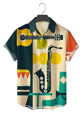 2022 Men's Shirts Men Hawaiian Casual One Button Shirts