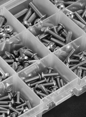 500Pcs Hex Hexagon Socket Screw Set Stainless Steel Flat Rou