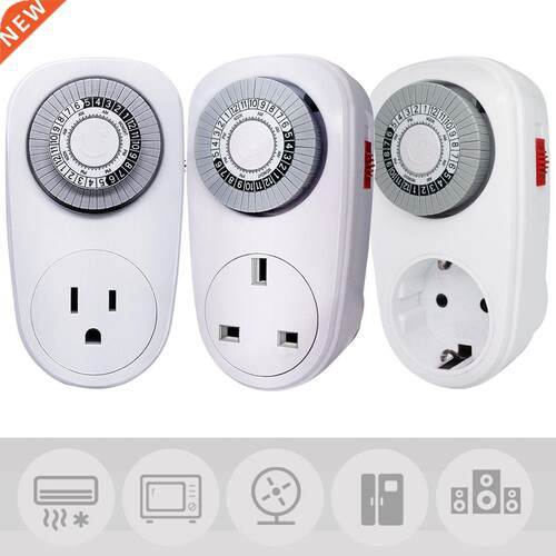 24 Hours Mini Timer Switch 250V Energy Saver EU/US/UK Plug