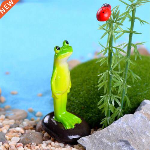 Animal Miniature Standing Frog Fairy Garden Home Houses Deco