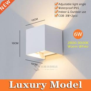 Adjustale 6W LED Wall Light Indoor Outdoor Aluminum Wall S