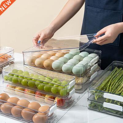 Grids Plastic Egg Storage Box Eggs Holder Portable Food Stor