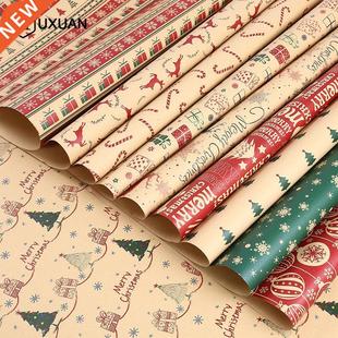 70*50cm Christmas Gift Wrapping Craft Paper Roll DIY Gift Pa