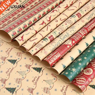 70*50cm Christmas Gift Wrapping Craft Paper Roll DIY Gift Pa