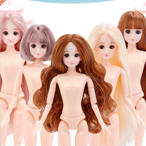 New 30cm Doll Make-up 3D Eyes Long Hair 1/6 BJD Dolls Body B