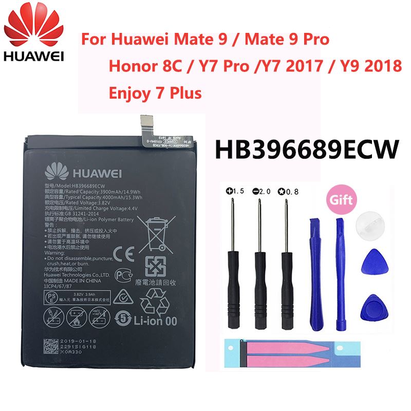 100% Original 4000mAh HB96689ECW Battery For Huawei Y9 201