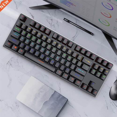 Mechanical Keyboard Punk Backlit Computer Keyboard Gamer Min