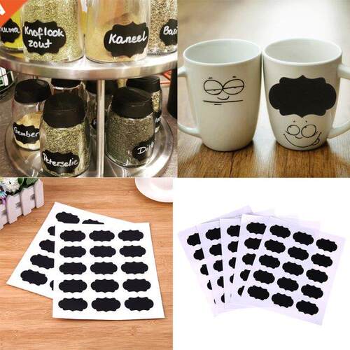 15/6/75pcs Blackboard Sticker For Kitchen Can Bottle Jar St