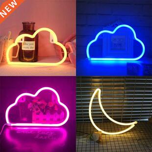 LED Cloud Design Neon Sign Night Light Art Decorative Lights