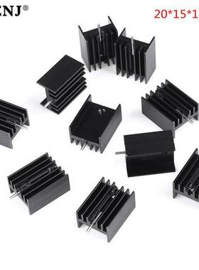 10Pcs 20x15x11mm Black Alumnum Heat Snk For TO-220 Trode
