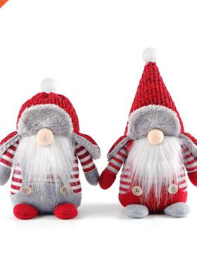 Christmas Swedish Gnome Santa Plush Toys Doll Ornaments Holi