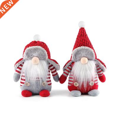 Christmas Swedish Gnome Santa Plush Toys Doll Ornaments Holi