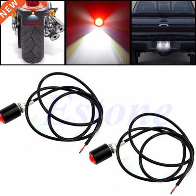 2Pc Universal Bolt-On LED Lamps License Plate Moto Car Auto
