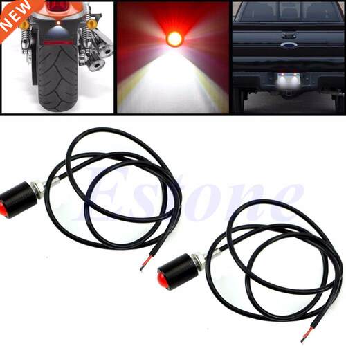 2Pc Universal Bolt-On LED Lamps License Plate Moto Car Auto