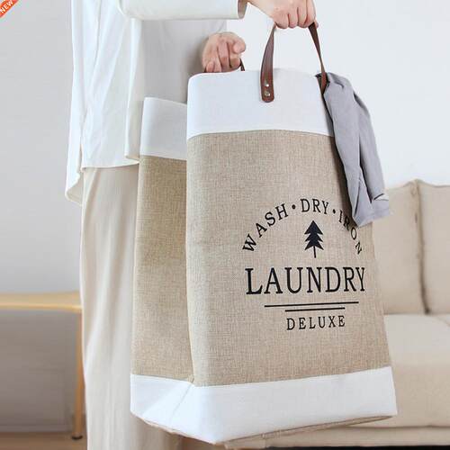 Large Size Imitation Linen Dirty Laundry Basket Large Capaci
