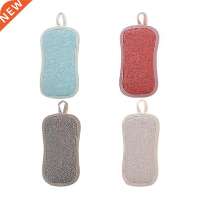 4 Pcs Double Sided Scouring Pad Reusable Microfiber Dish Cle