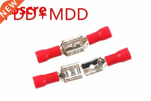 50PCS Pre-Insulating Butt Connector Crimp Terminal Male Fema