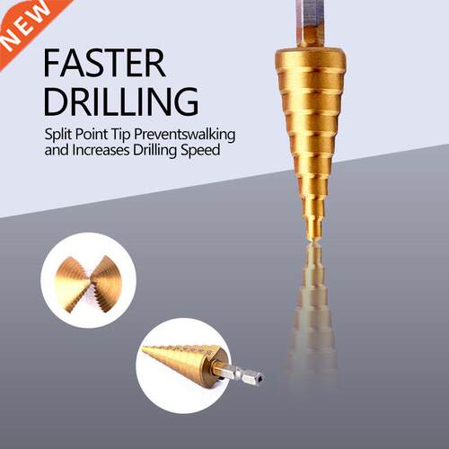 -12/-1/4-12/4-20/4-22/4-2mm Step Drill Bit HSS Straight