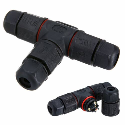 Waterproof Electrical Wire Cable Connector 3 Core IP67 Solar