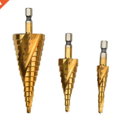 3Pcs HSS Spiral Grooved Center Drill Bit Pagoda Shape Hole C