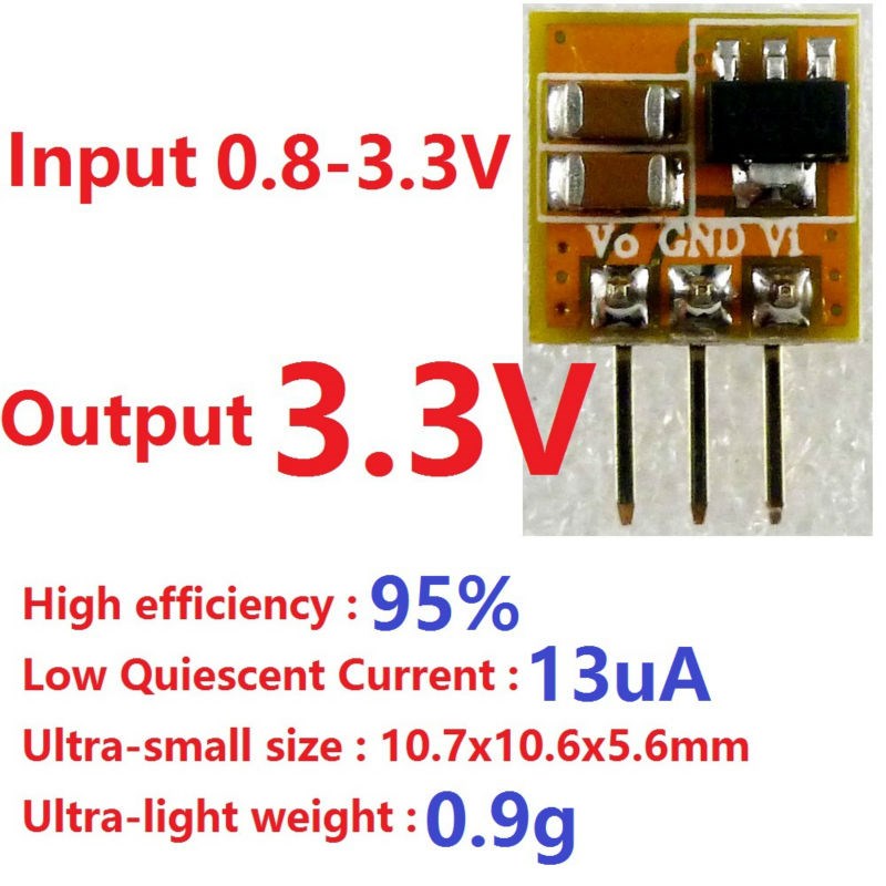 500mA High Efficiency 0.8-3.3V to 3.3V PFM Step-up DC-DC Con
