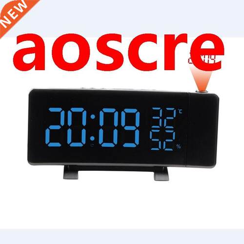 TS5210 Color Time Projection FM Radio Clock 180 Rotating LED