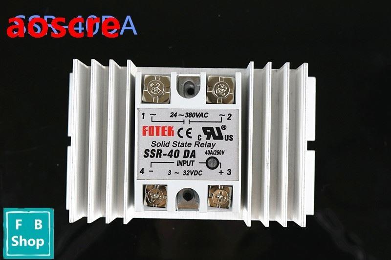 DC-AC Solid State Relay SSR-40DA 40A 3-32V DC 24-380V AC + A