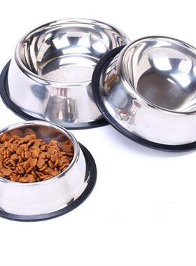 New Dog Cat Bowls Stainless Steel Travel Footprint Feeding F